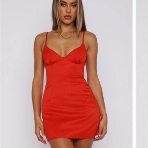 Red Spaghetti Strap Mini Dress